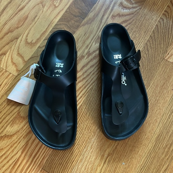 Birkenstock Gizeh PAP Flex Platform Leather Sandals Size 8 NWT - Picture 9 of 17